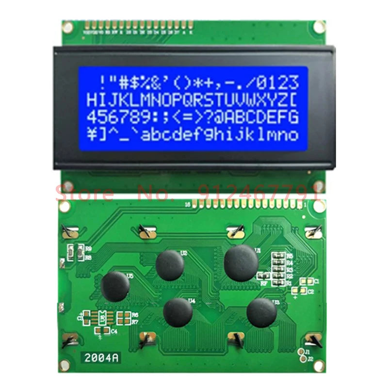 5V LCD Dots 2004 20X4 Display Blue Yellow Screen LCD2004+I2C Board English Russian Cyrillic Font For 3D Printer IIC Adpater