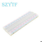 MB-102 MB102 Breadboard 830 Point Solderless PCB Bread Board White/Transparent Test Develop DIY For Arduino