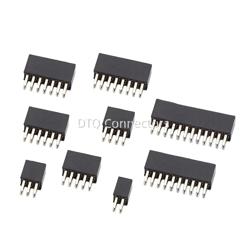 1.27mm 1.27 Double Row Female 3~50P Breakaway PCB Board Pin Header socket Connector Pinheader 2*3p 2*10p 2*6 2*20 2*12 2*25