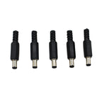 10PCS (5Pairs) DC12V 5.5 x 2.1mm Plastic Male Plugs DC022 DC Power Socket Female Jack Screw Nut Panel Mount Connector