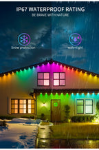 5054 16703IC(WS2812B WS2811) Outdoor Eaves LED Light String Kit 2.4G BEL+WIFI Controller Waterproof Light