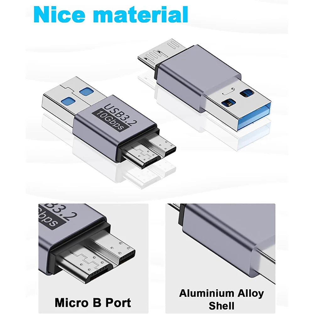 USB C 3.0 Micro B Male to Type C Female Adapter Type-C To Micro B Connector for Laptop External Hard Drive Disk Box Samsung S5