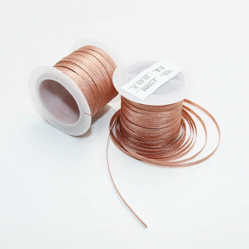 Copper Wire 15/8M Length 2.0/2.5/3mm Width Desoldering Braid Wick Solder Remover Wires for PCB BGA Welding Rework Soldering Tool