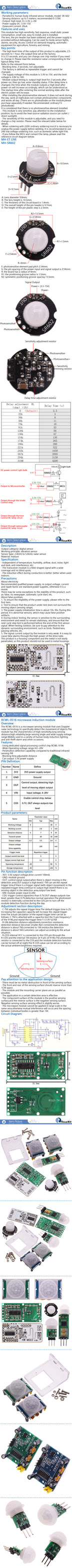 AM312 HC-SR501 HC-SR505 MH-SR602 Adjust IR Pyroelectric Infrared Mini PIR Human Sensor Detector Module Bracket for Arduino