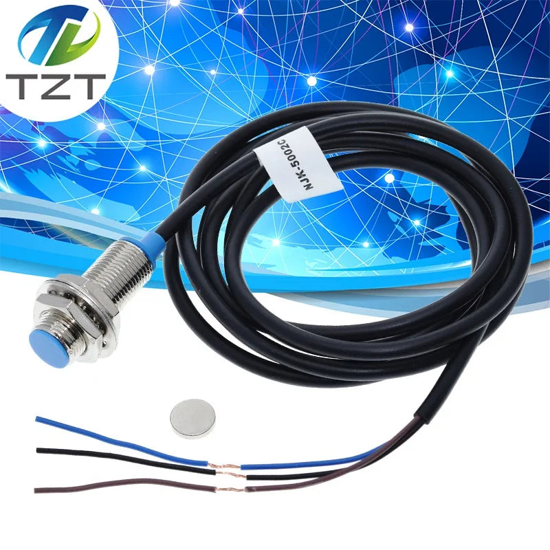 TZT NJK-5002C Hall Effect Sensor Proximity Switch NPN 3-Wires Normally Open + Magne