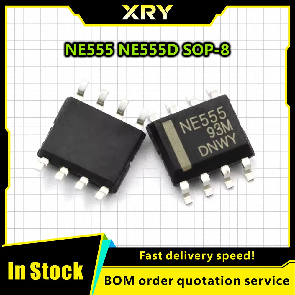 XRY 20-50-100PCS NE555 555 SOP8 NE555D SOP Timers SMD SOP-8 new and original IC Chipset