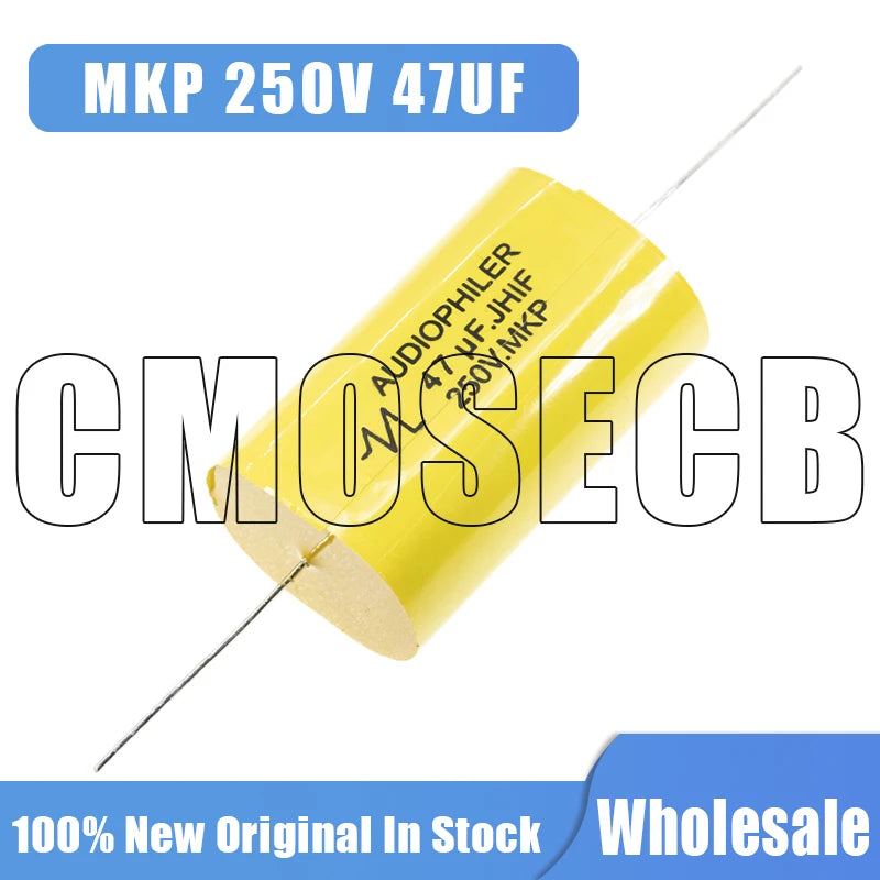 1PCS MKP 250V 47UF Metallized Polypropylene Film Capacitor Radial Through Hole High Ripple Current Low ESR