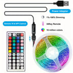 USB LED Strip Light APP Control IR Bluetooth Tape RGB IR Bedroom Living Room Self-adhesive TV Backlight Remote Lamp Diode Lights