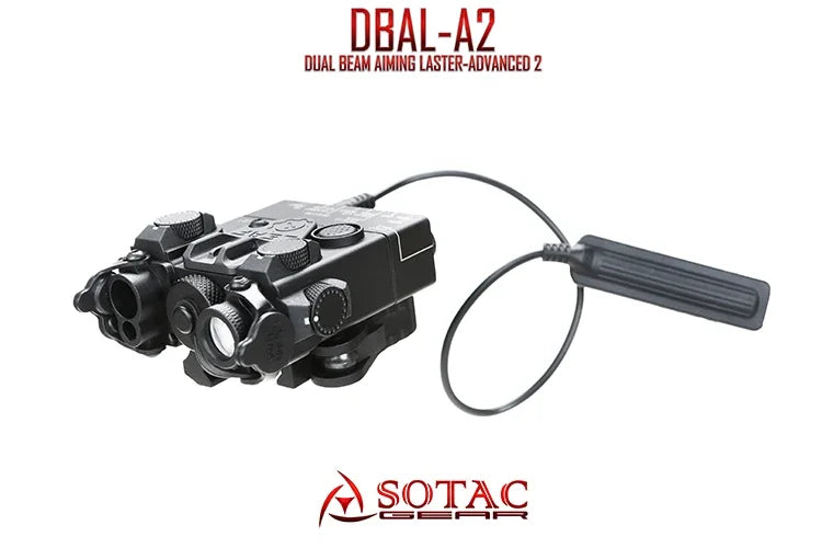 SOTAC‑GEAR DBAL‑A2, Green / Red Visible Laser + IR Aiming Pointer + White LED Flashlight | NO IR Flood Illuminator