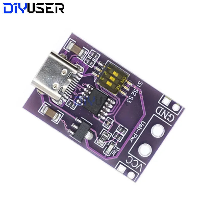 DIYUSER  Type-C QC AFC PD2.0 PD3.0 to DC Spoof Scam Fast Charge Trigger Polling Detector USB Notebook Power Supply Change Board