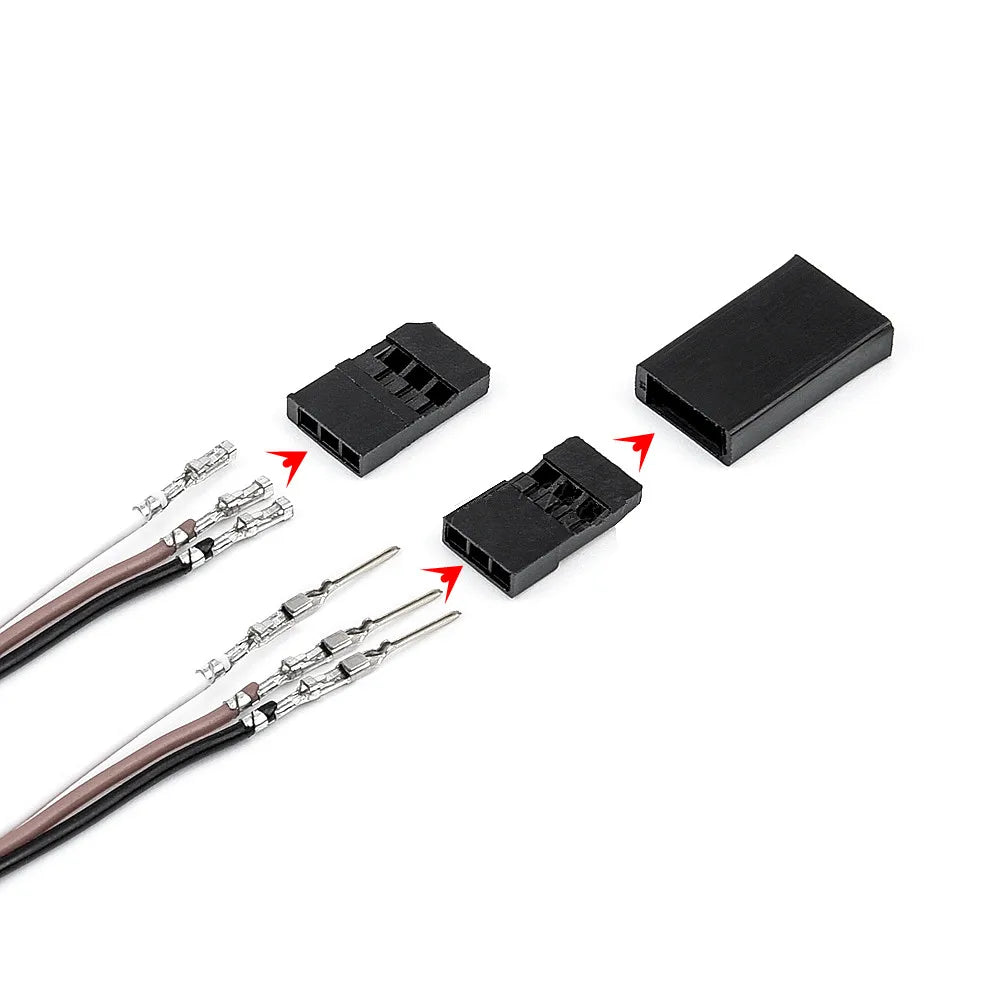50PCS DIY Servo Extension Cable JR/Futaba Connector Male/Female Plug with 2.54 Terminal for RC Robot Airplane Car Servo ESC