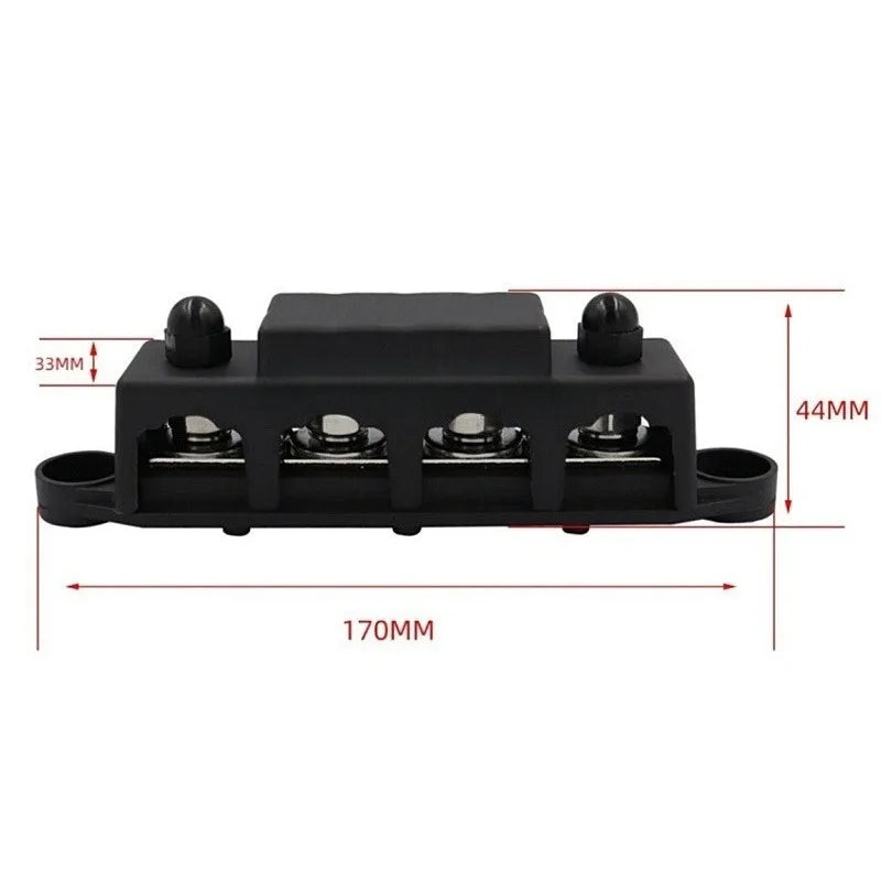 New Power Distribution Block Bus Bar with Studs Marine Terminal Block for Automotive Car Boat Solar Wiring - Negative&Positive