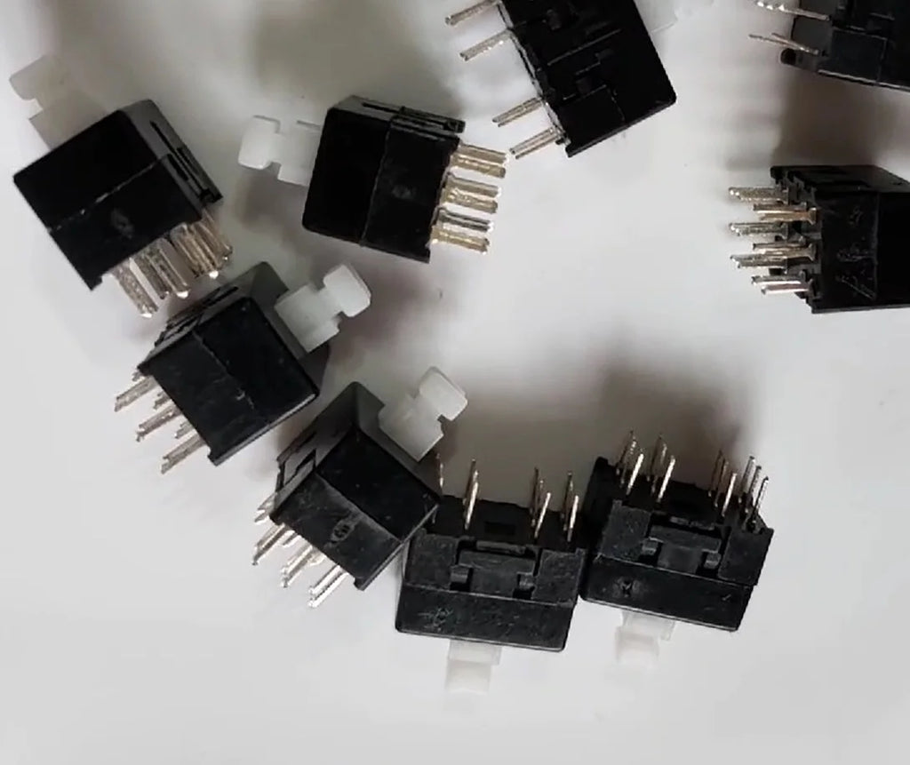 10PCS 13MM X 8.5MM Self-Locking Mini Plastic Switch Latching Switch Small Button Switch 12Pin DIP Switch