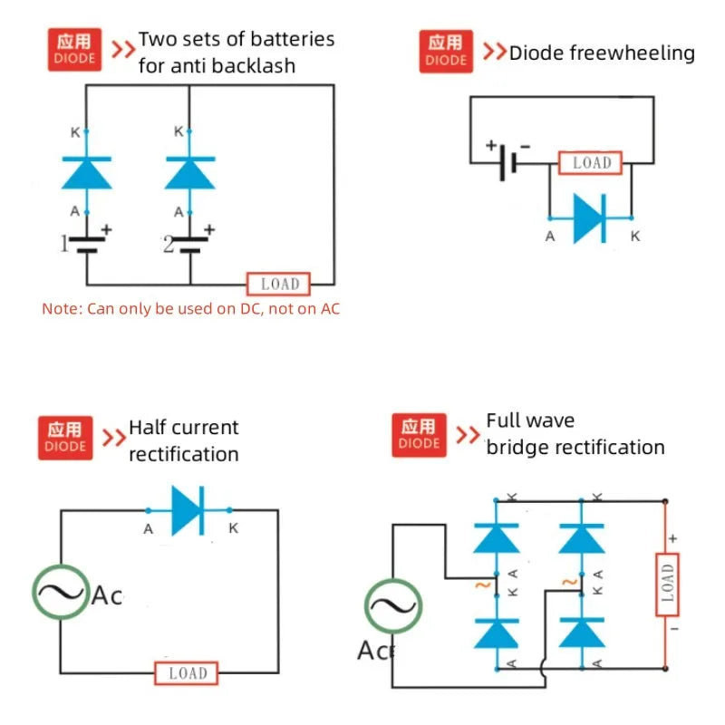 MD100A1000V Small anti-reverse diode 5A 10A 20A 25A 30A 40A 50A 70A 90A Afterflow 100A 110A 150A 1000V Rectify