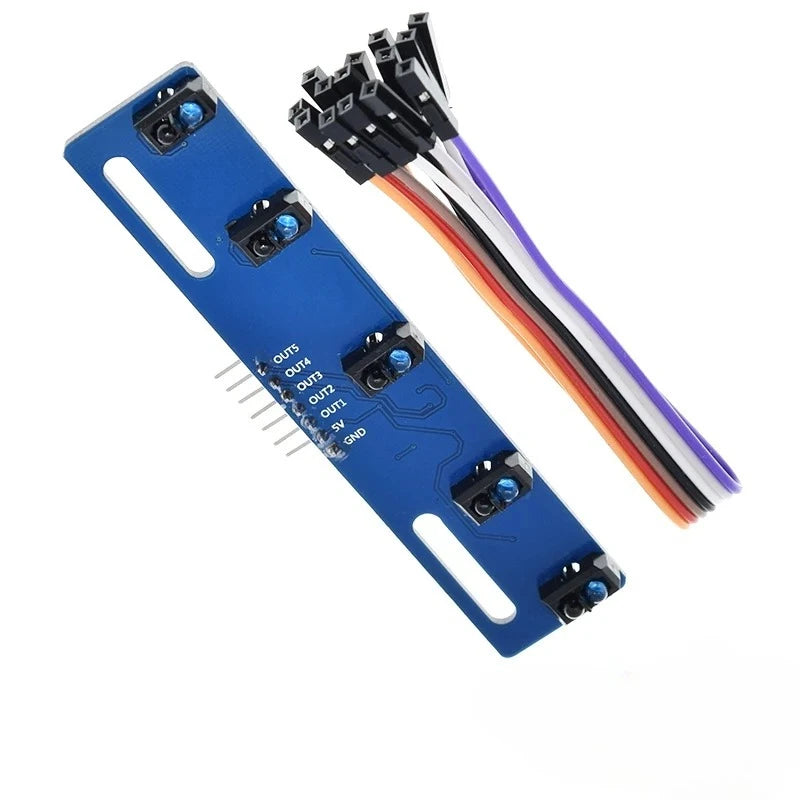 5 channel Infrared Reflective Sensor TCRT5000 KIT 5 way/road IR Photoelectric Switch Barrier Line Track Module