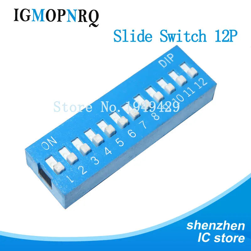 10pcs Slide Type DIP Switch Module 1 2 3 4 5 6 7 8 PIN 2.54mm Position Way DIP Blue Pitch Blue Snap Switch Dial Switch