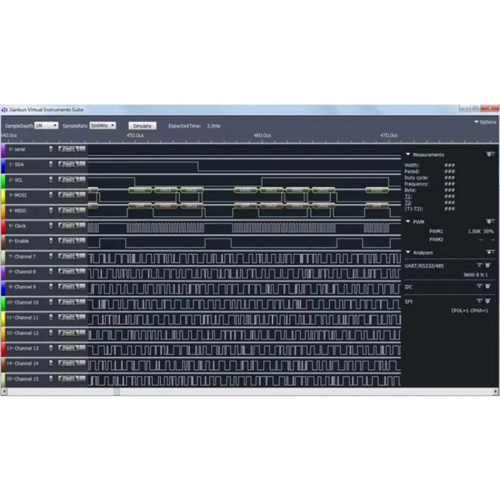 VoltSNew Kingst LA1010 LA2016 16CH USB Logic Analyzer MCU ARM FPGA Debug Tool English Software