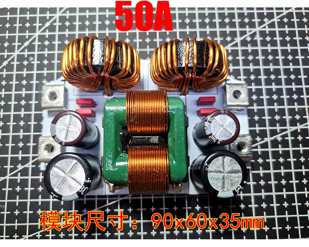 8A 20A 50A DC LC-EMI Filter EMC Car Audio Amplifier Power Supply Purification Noise Impurities Electromagnetic Interference Filt