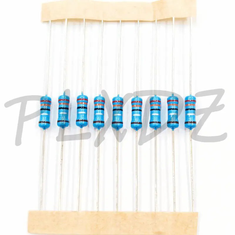 50pcs 1/2W 0.5W metal film resistor 1% 0.1R ~ 10M 10R 100R 470R 1K 2.2K 3.3K 4.7K 10K 33K 47K 100K 1M 10 22 100 220 330 470 ohm