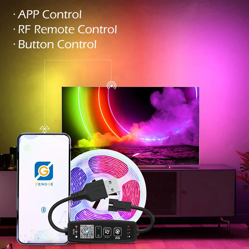 WS2811 WS2812B Bluetooth LED Pixels Strip Controller for Dream Color Tape Lights BT APP Music Control 28Keys Remote Controller