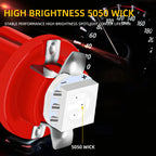 10Pcs Car Lights 5050 Gauge LED Indicator Bulbs Dashboard Side Interior Dash Lights T5 B8.5D 1SMD Car Accessories White Blue