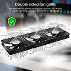 12cm High Speed Large Air Volume 100V 220V Btc Mining Machine Workstation Cabinet 120MM Violent Server Cooling System Fan Kit
