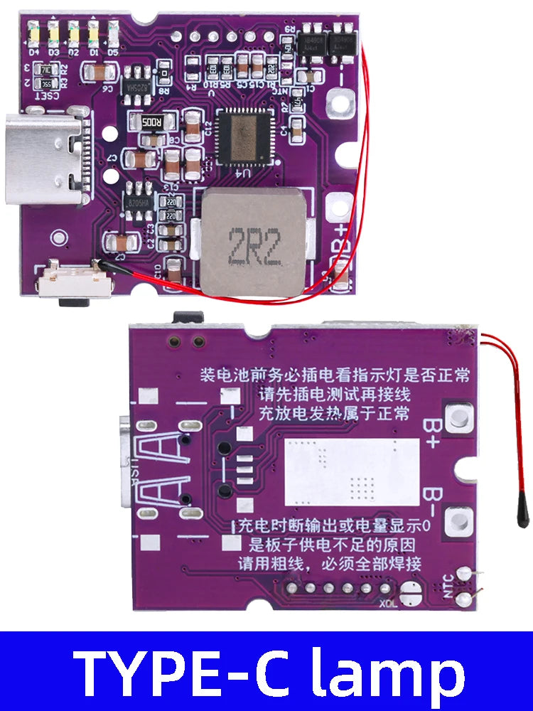 22.5W Power Bank Bidirectional Fast Charging Mobile Power Module Circuit Board With Digital/Light Type-C USB Suppor PD/QC3.0 2.0