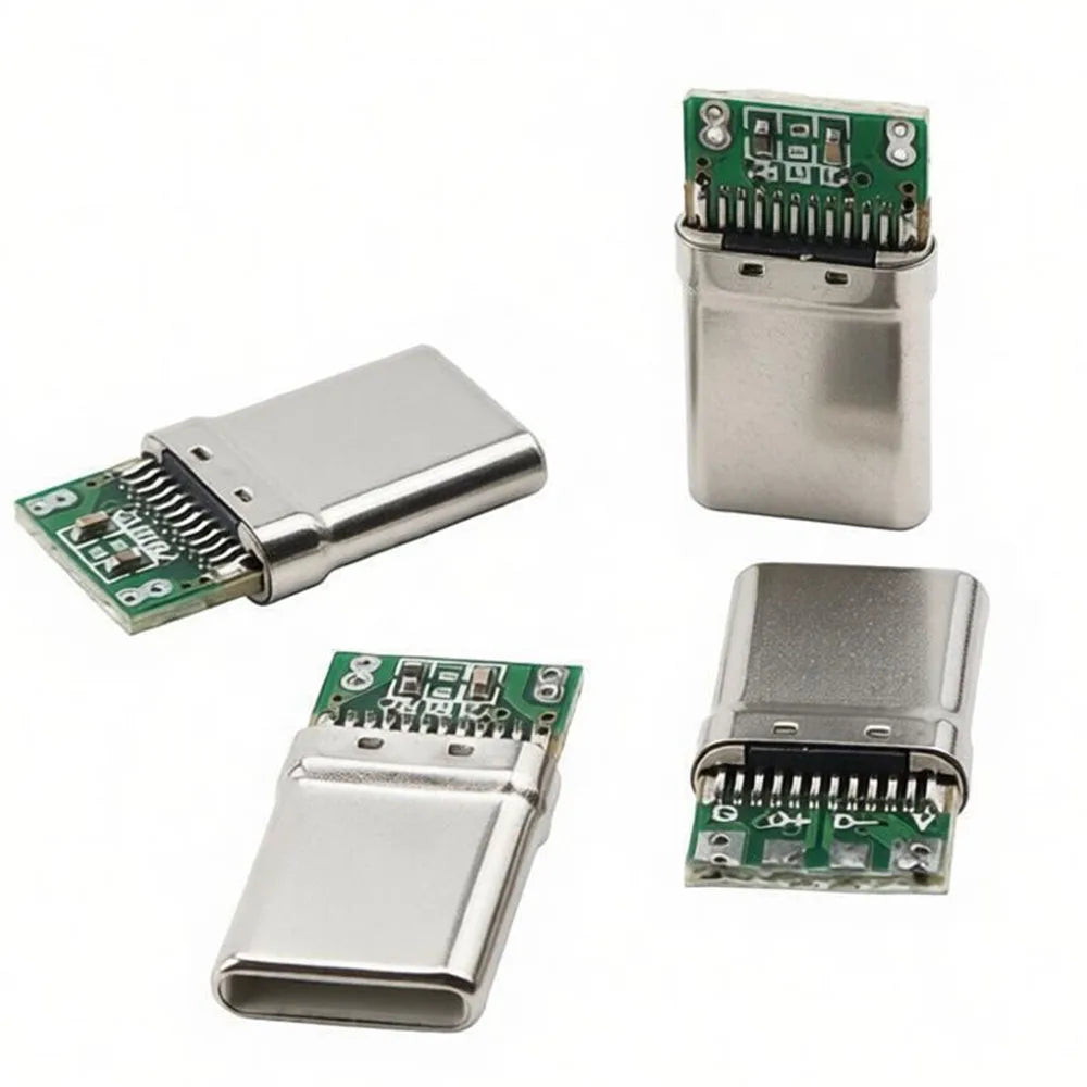 5-20PCS Type-c OTG male 4P with 5.1K resistance data power adapter 4 solder joint plug USB adapter USB C plug 4pin