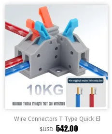 Wire Connector Electrical Terminal Blocks Splitter Led Push in Quick Connectors Conductor Cable  Junction Box 0.5-6mm²