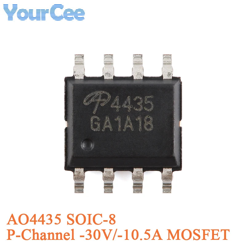 20pcs/5pcs AO4407A SOIC-8 4407A P-channel -30V/-12A SMD MOSFET Field Effect Transistor Chip AO4405AO4411 AO4413 AO4421 AO4435