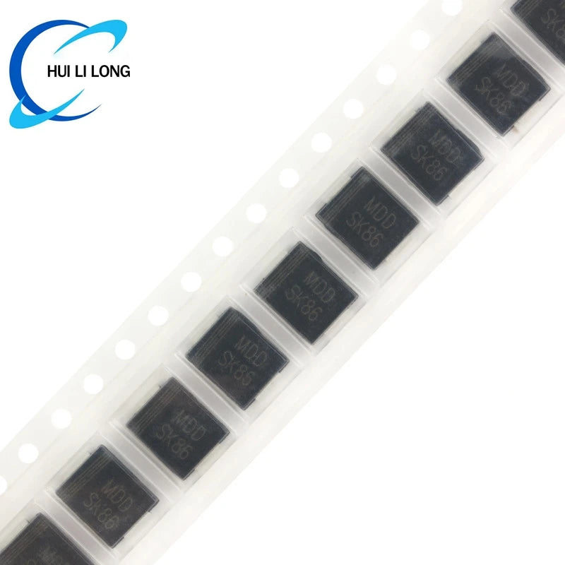 100/10pcs SS86 SMC SK86 SK84C SMD SS860 DO-214AB 60V/8A  Schottky Diodes Rectifier New Original