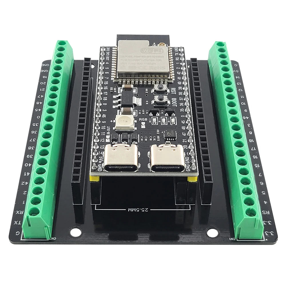 ESP32-S3 Development Board with Expansion Adapter Kit 2.4G Wifi BT Module MCU ESP32-S3WROOM1 N16R8 44Pin Type-C ESP32-S3