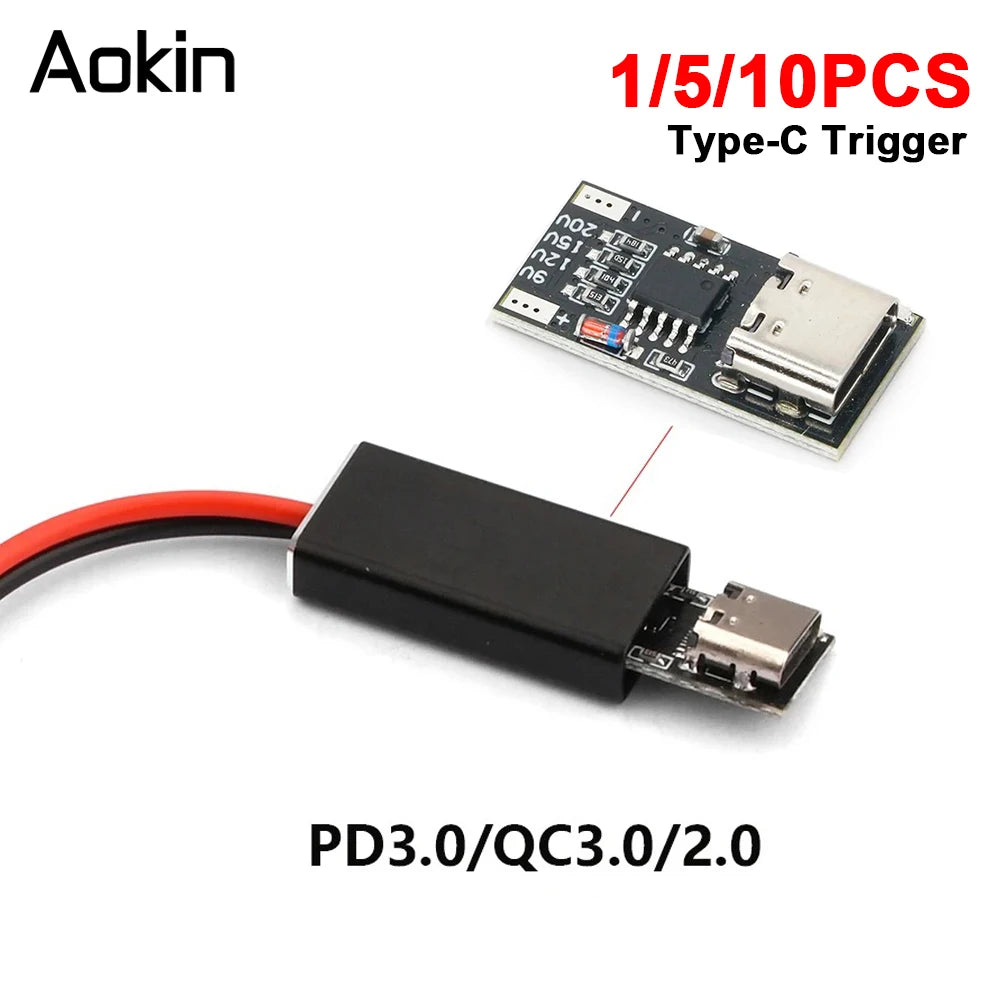 1/510PCS Fast Charge PD/QC/AFC Decoy Board 9V 12V 15V 20V PD Decoy module PD 2 3.0 DC Trigger Polling Detector Power Charge