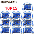 1-10 Uds/alta Calidad UNO R3 (CH340G) MEGA328P Para Arduino UNO R3 + CABLE USB ATMEGA328P-AU Placa De Desarrollo 16Mhz TYPE-C
