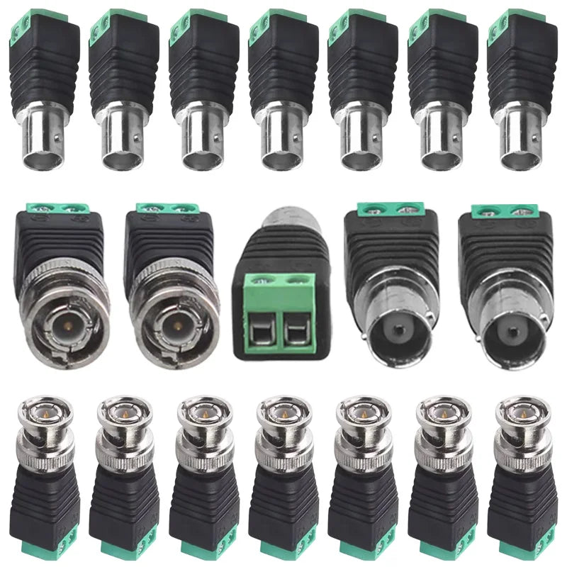 4/10Pcs BNC Male Female Q9 Plug Socket Adapter Connector with Screw Terminal for Audio Video CCTV Surveillance Camera