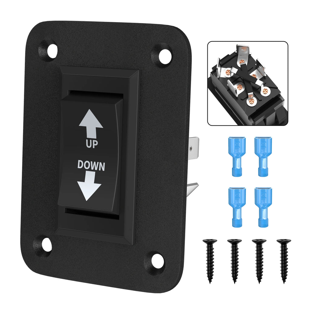 DaierTek UP Down Momentary Reverse Polarity Switch 12V 30A DPDT Polarity Reversing Switch RV Power Jack Switch for 5th Wheel
