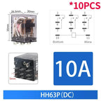 10PCS Miniature Control Relays Small Intermediate Relay AC 12V DC 24V AC220 HH52P HH53P HH54P HH62P HH63P HH64P MY2P MY2NJ