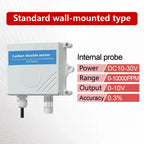 QT-10 CO2 Transmitter NDIR Carbon Dioxide Sensor RS485 4-20mA 0-5V 0-10V 10-30VDC IP65 for Greenhouse HVAC Factory
