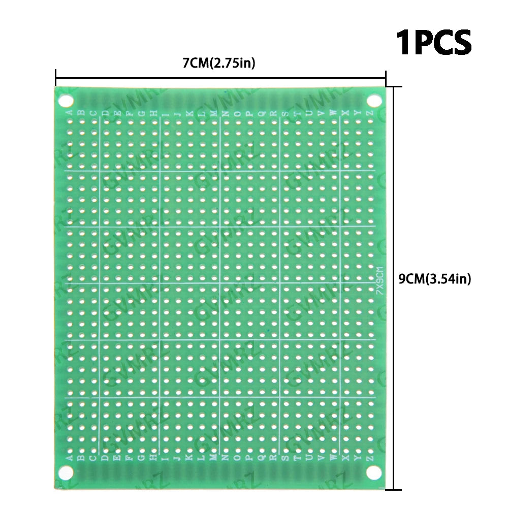 Single Sided Green PCB Prototype Board Universal Through Hole Perfboard for DIY Electronic Projects 6X8cm/7X9cm/3X7cm
