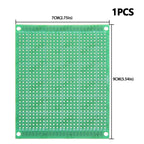 Single Sided Green PCB Prototype Board Universal Through Hole Perfboard for DIY Electronic Projects 6X8cm/7X9cm/3X7cm