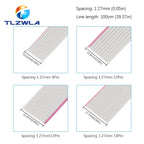 10Meter 1.27mm spacing 8P 10P 12P 14P 16P 20P 26P 30P 40P Grey flat cable FC-8 10 16 28AWG The wire,For IDC FC 2.54MM connector