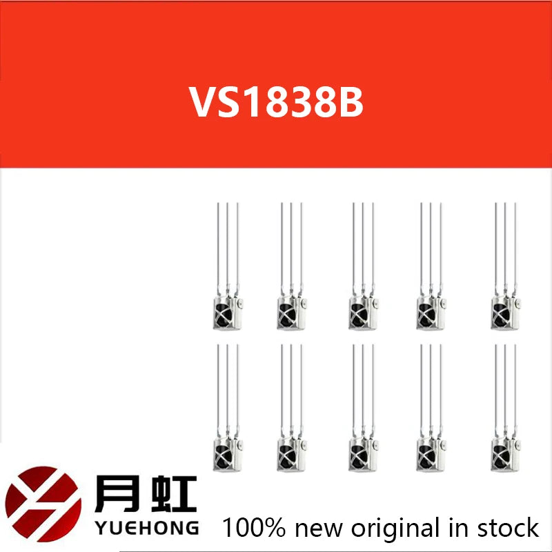 20/50/100pcs VS1838B receiver head HX1838 universal integrated universal infrared receiver head receiver tube with shielding