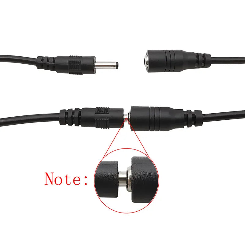 DC 3.5mm X 1.35mm Male Plug Female Jack DC Power Charging Cable Connector DC Power Wire Pigtail for CCTV Camera LED Strip Light