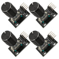 4Set Panel Mount Rotary Encoder Metal Shaft Threaded Bushing Kit 360 Degree Push Button for Robotics Cnc Prototype Pulse Encoder
