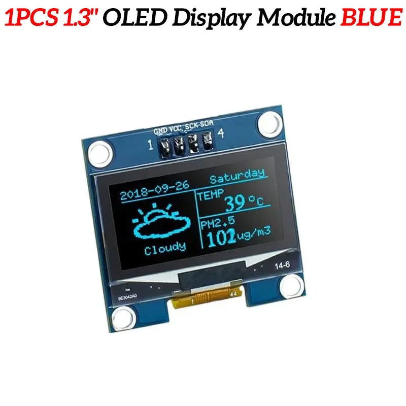1-10PCS 1.3" OLED Display Module White/Blue Color Drive Chip SH1106 128X64 1.3 inch OLED LCD LED IIC I2C Communicate