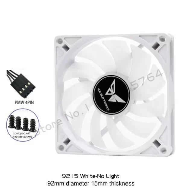 PC Cabinet RGB Fan 9cm Ultra-Thin 9215 9225 15mm 25mm Slim ITX Case Cooler Fans 5V 3Pin ARGB+ 4Pin PWM Control Black White