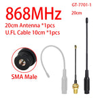 GIZONT LoRa 868MHz Soft Antenna 17CM General 869MHz SMA Flexible Whip Antenna 20CM For MeshTastic LoRaWan ESP32 Teletransmission