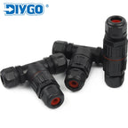 IP68 I/T Shape Waterproof Connector 2/3/5 Pin Wire Connectors Quick Screw Connect Push-in Terminals Electric Junction Box DIY GO