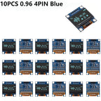 0.96 Inch OLED Display Module I2C IIC SPI Serial 128X64 SSD1306 LCD 3.3-5V 4 Pin White/Blue/Yellow Blue for Arduino XCW