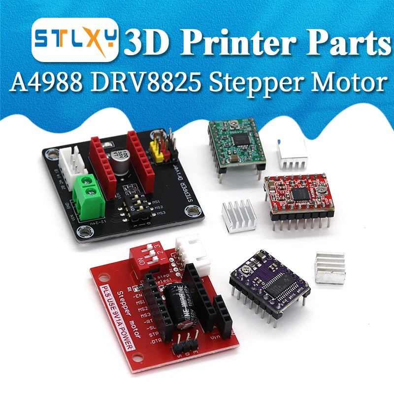 3D Printer Parts A4988 DRV8825 Stepper Motor Driver With Heat sink For SKR V1.3 1.4 GTR V1.0 RAMPS 1.4 1.6 MKS GEN V1.4 board